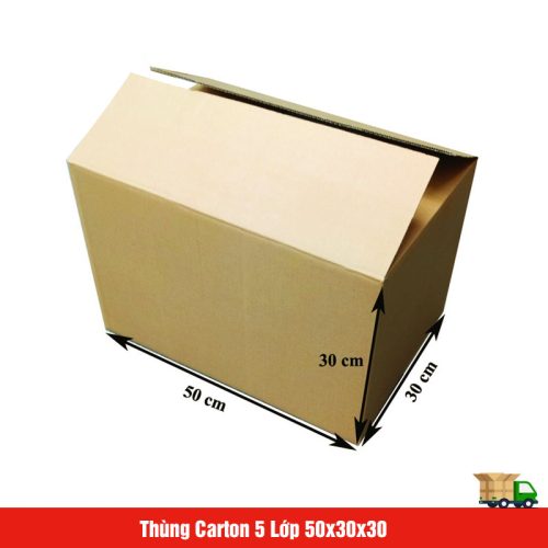 thung carton 5 lop-50x30x30